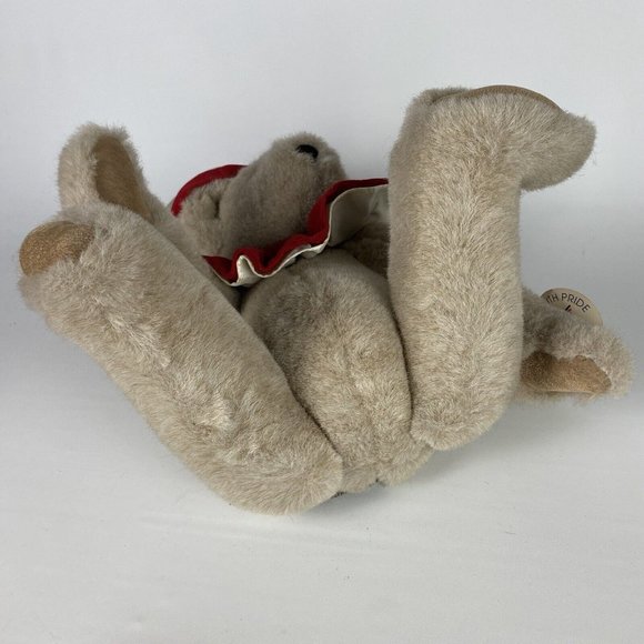 VERMONT TEDDY BEAR Jointed Brown 16" Plush Clown Joker Jester Authentic Handmade - Picture 14 of 15